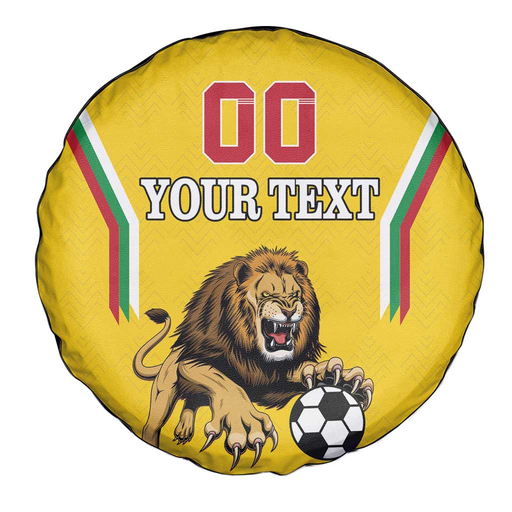Custom Bulgaria Football Spare Tire Cover The Lions Come Champions Yellow Version - Wonder Print Shop