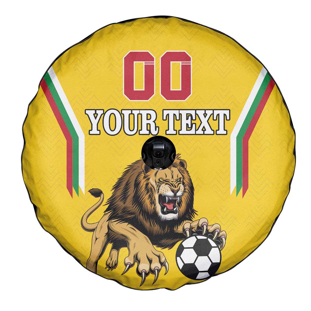 Custom Bulgaria Football Spare Tire Cover The Lions Come Champions Yellow Version - Wonder Print Shop