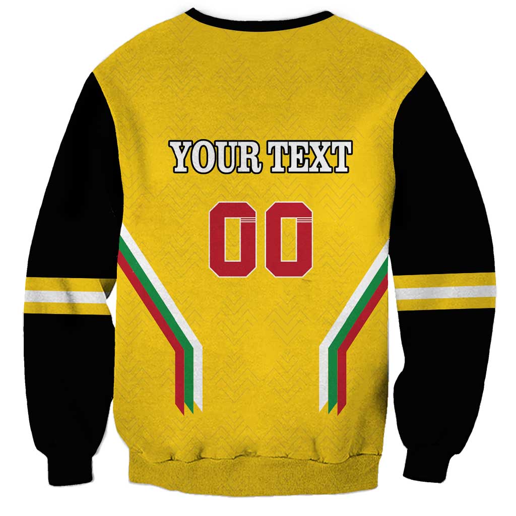 Custom Bulgaria Football Sweatshirt The Lions Come Champions Yellow Version - Wonder Print Shop