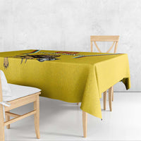 Custom Bulgaria Football Tablecloth The Lions Come Champions Yellow Version - Wonder Print Shop