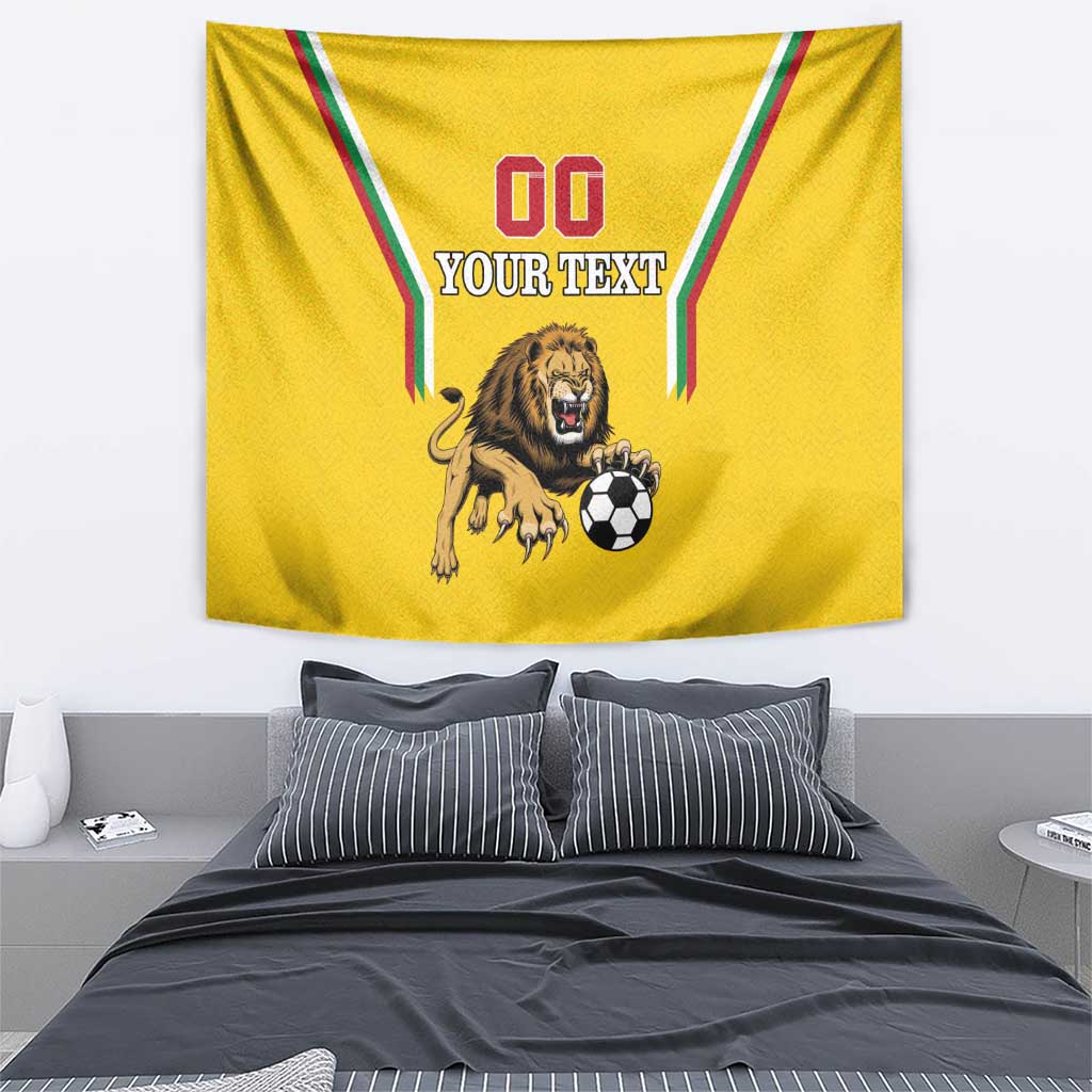 Custom Bulgaria Football Tapestry The Lions Come Champions Yellow Version - Wonder Print Shop