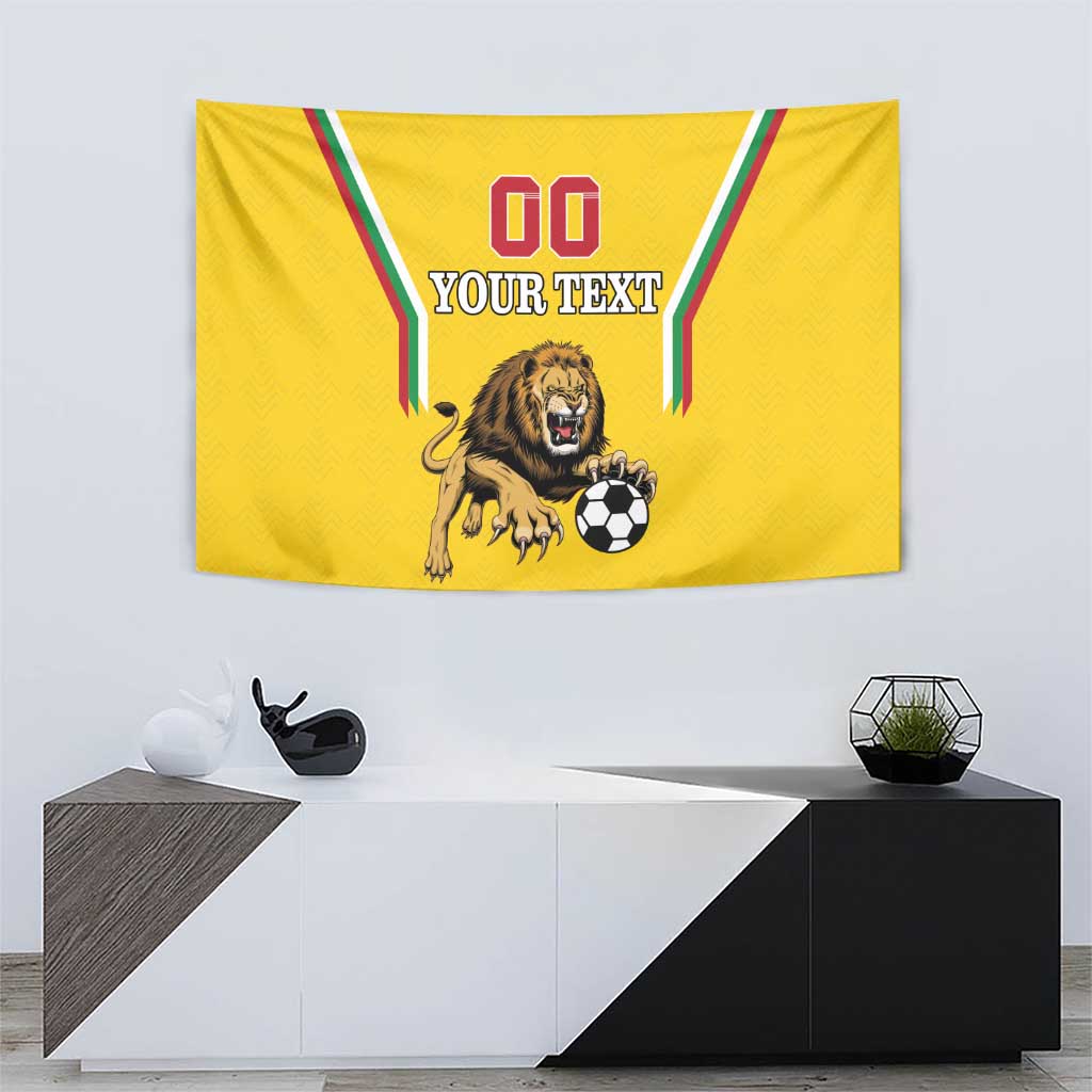 Custom Bulgaria Football Tapestry The Lions Come Champions Yellow Version - Wonder Print Shop