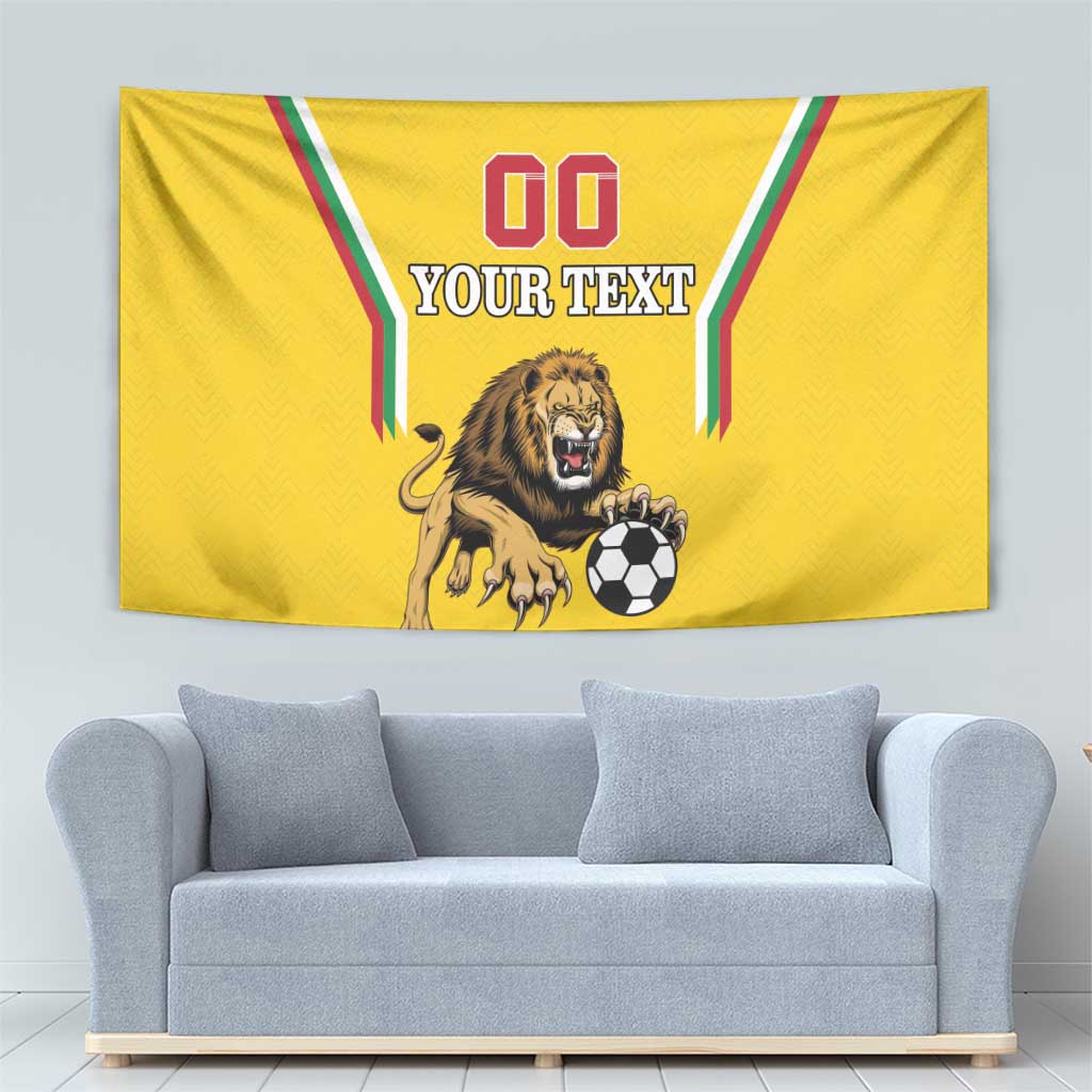 Custom Bulgaria Football Tapestry The Lions Come Champions Yellow Version - Wonder Print Shop