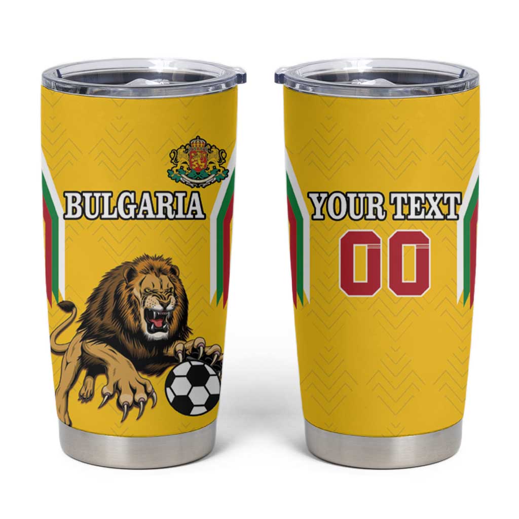 Custom Bulgaria Football Tumbler Cup The Lions Come Champions Yellow Version - Wonder Print Shop