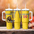 Custom Bulgaria Football Tumbler With Handle The Lions Come Champions Yellow Version - Wonder Print Shop