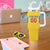 Custom Bulgaria Football Tumbler With Handle The Lions Come Champions Yellow Version - Wonder Print Shop