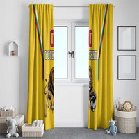 Custom Bulgaria Football Window Curtain The Lions Come Champions Yellow Version - Wonder Print Shop
