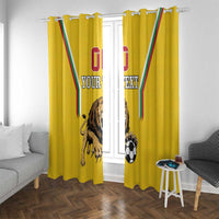 Custom Bulgaria Football Window Curtain The Lions Come Champions Yellow Version - Wonder Print Shop