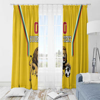 Custom Bulgaria Football Window Curtain The Lions Come Champions Yellow Version - Wonder Print Shop