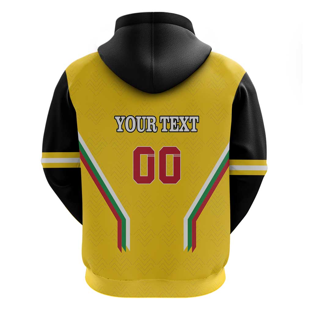 Custom Bulgaria Football Zip Hoodie The Lions Come Champions Yellow Version - Wonder Print Shop