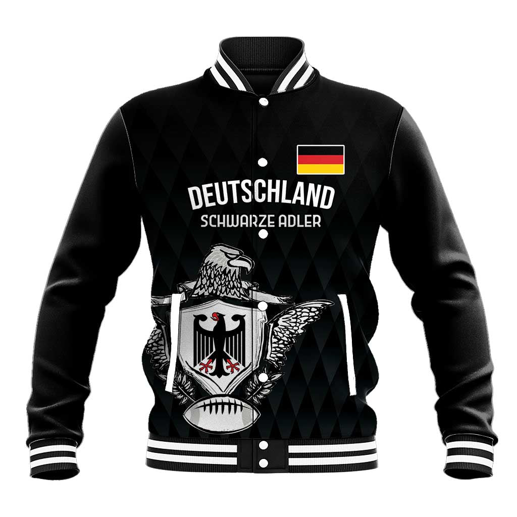 Custom Germany Rugby Baseball Jacket Black Eagles Special Style