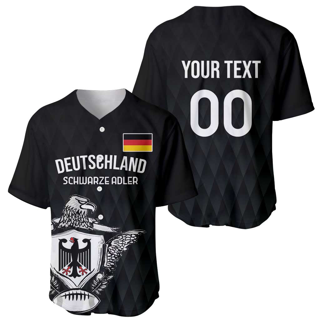 Custom Germany Rugby Baseball Jersey Black Eagles Special Style