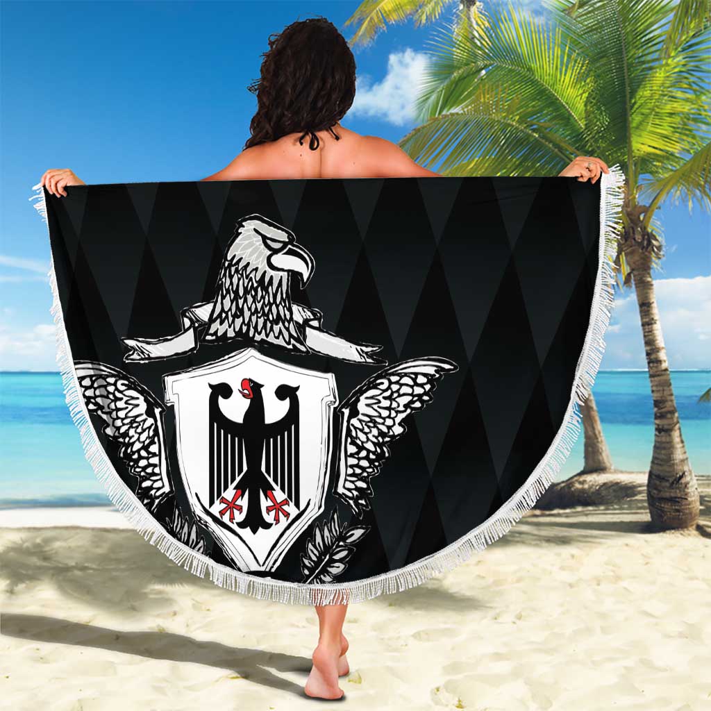 Custom Germany Rugby Beach Blanket Black Eagles Special Style