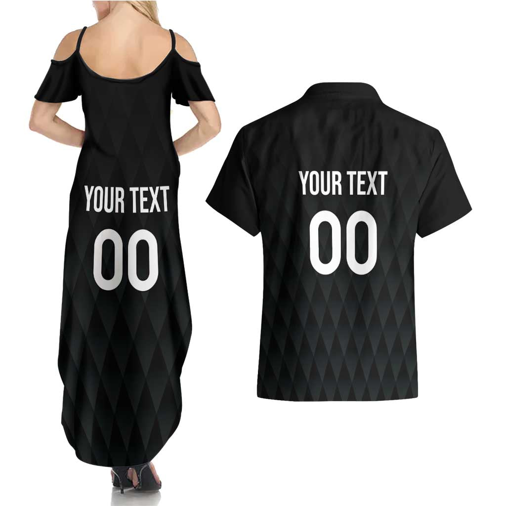 Custom Germany Rugby Couples Matching Summer Maxi Dress and Hawaiian Shirt Black Eagles Special Style