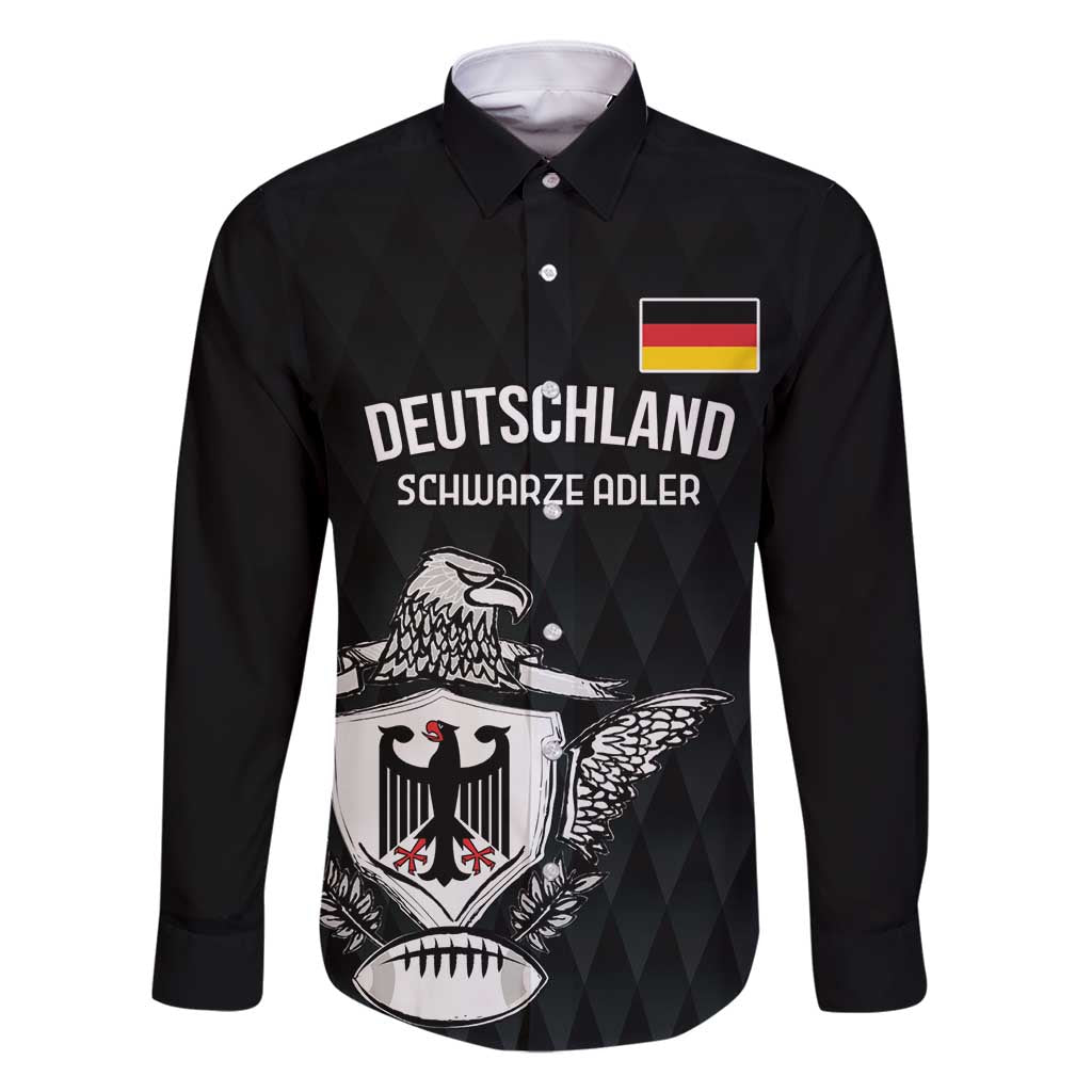 Custom Germany Rugby Family Matching Mermaid Dress and Hawaiian Shirt Black Eagles Special Style