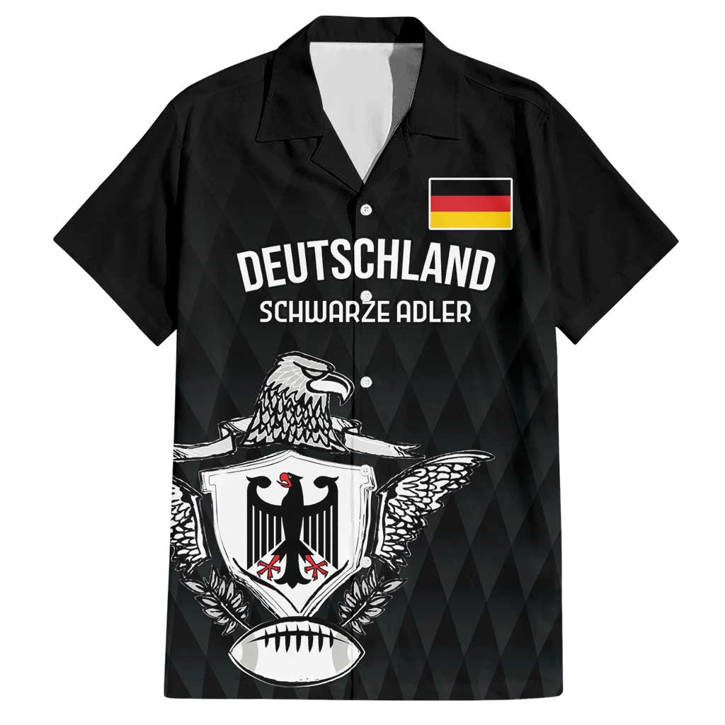 Custom Germany Rugby Hawaiian Shirt Black Eagles Special Style