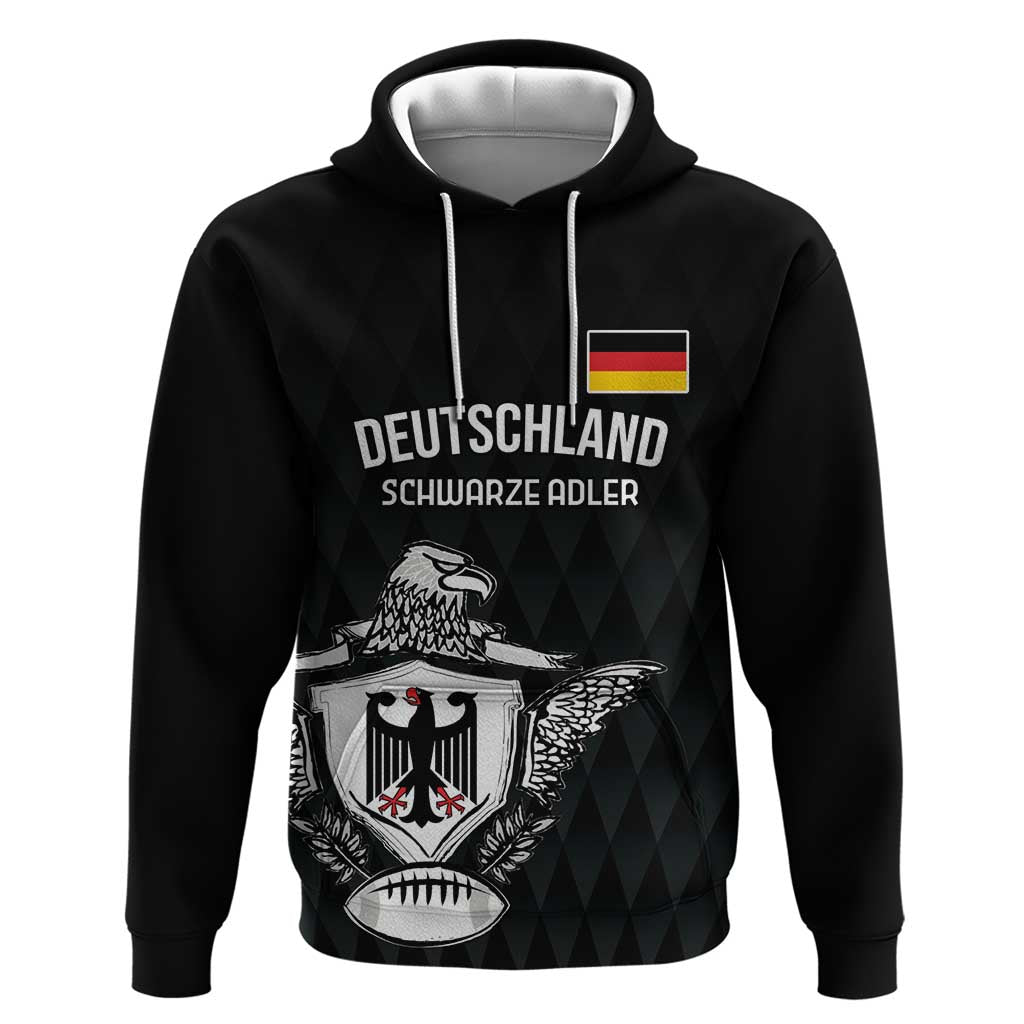 Custom Germany Rugby Hoodie Black Eagles Special Style