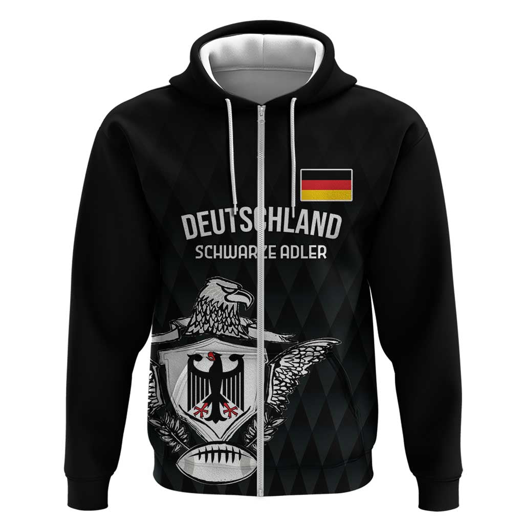 Custom Germany Rugby Hoodie Black Eagles Special Style