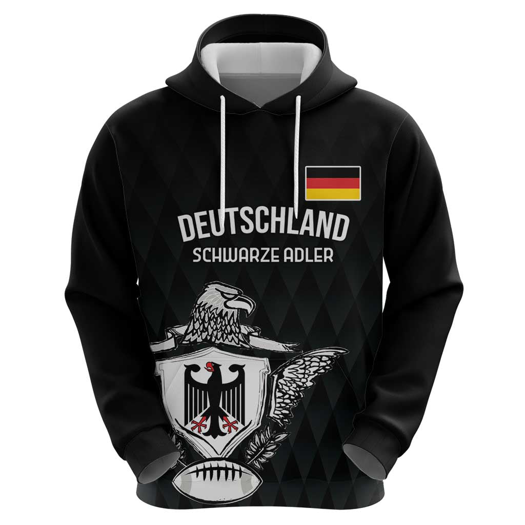 Custom Germany Rugby Hoodie Black Eagles Special Style