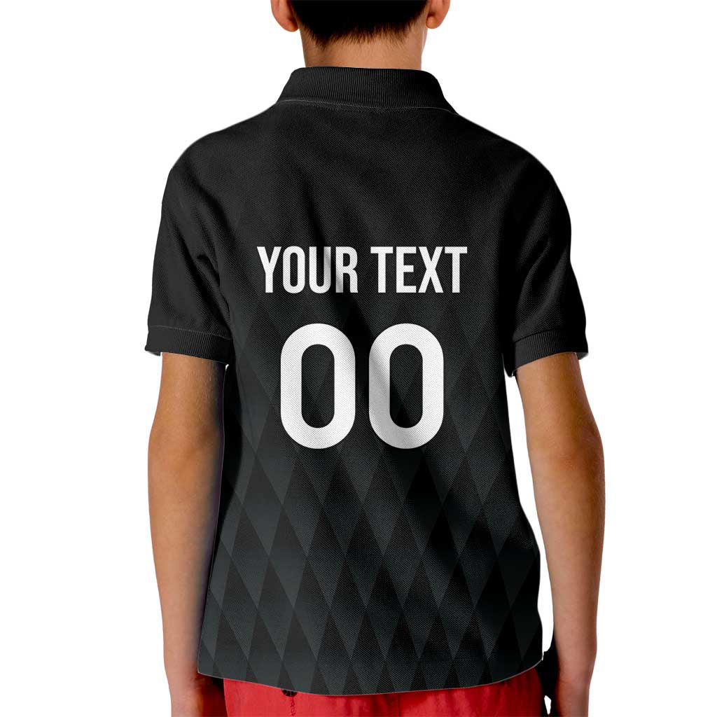 Custom Germany Rugby Kid Polo Shirt Black Eagles Special Style