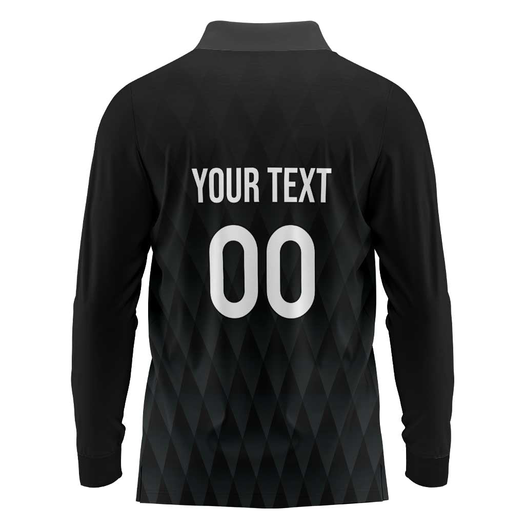Custom Germany Rugby Long Sleeve Polo Shirt Black Eagles Special Style