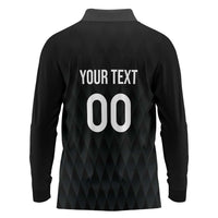 Custom Germany Rugby Long Sleeve Polo Shirt Black Eagles Special Style