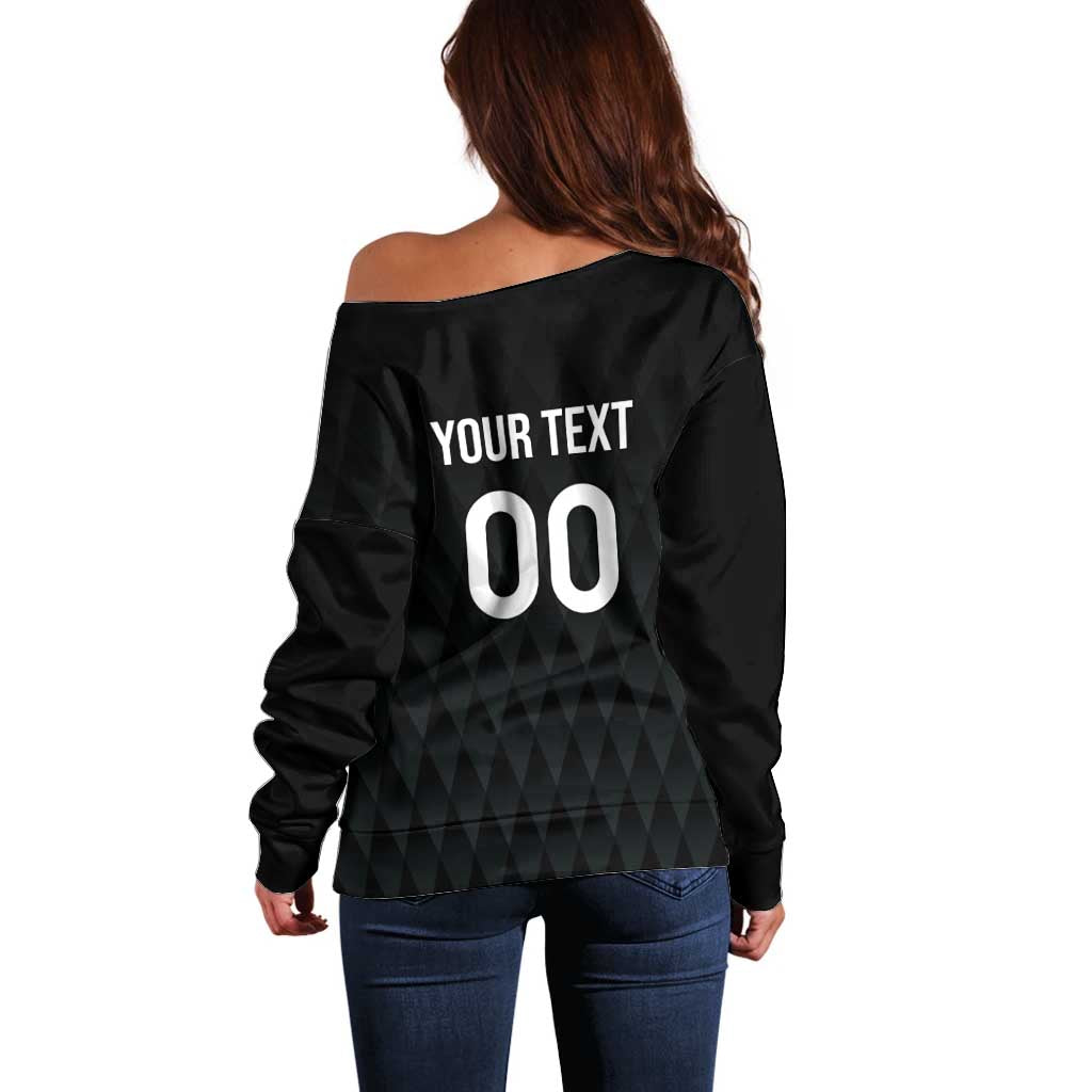 Custom Germany Rugby Off Shoulder Sweater Black Eagles Special Style