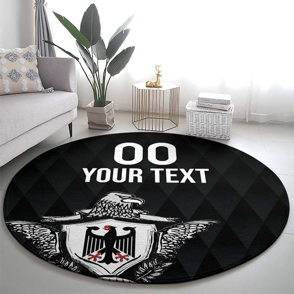 Custom Germany Rugby Round Carpet Black Eagles Special Style - Wonder Print Shop
