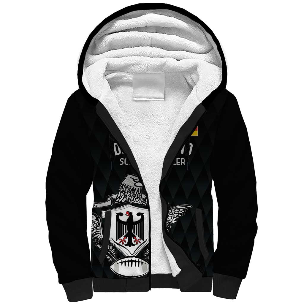 Custom Germany Rugby Sherpa Hoodie Black Eagles Special Style - Wonder Print Shop