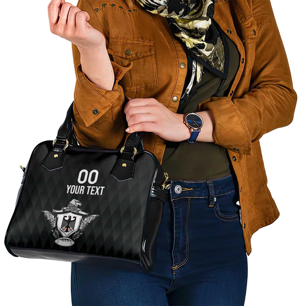 Custom Germany Rugby Shoulder Handbag Black Eagles Special Style - Wonder Print Shop