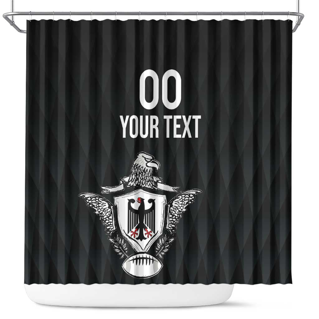 Custom Germany Rugby Shower Curtain Black Eagles Special Style - Wonder Print Shop