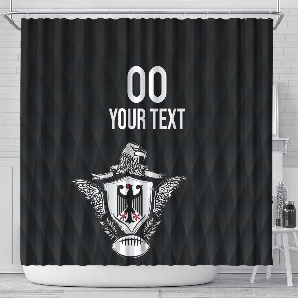 Custom Germany Rugby Shower Curtain Black Eagles Special Style - Wonder Print Shop