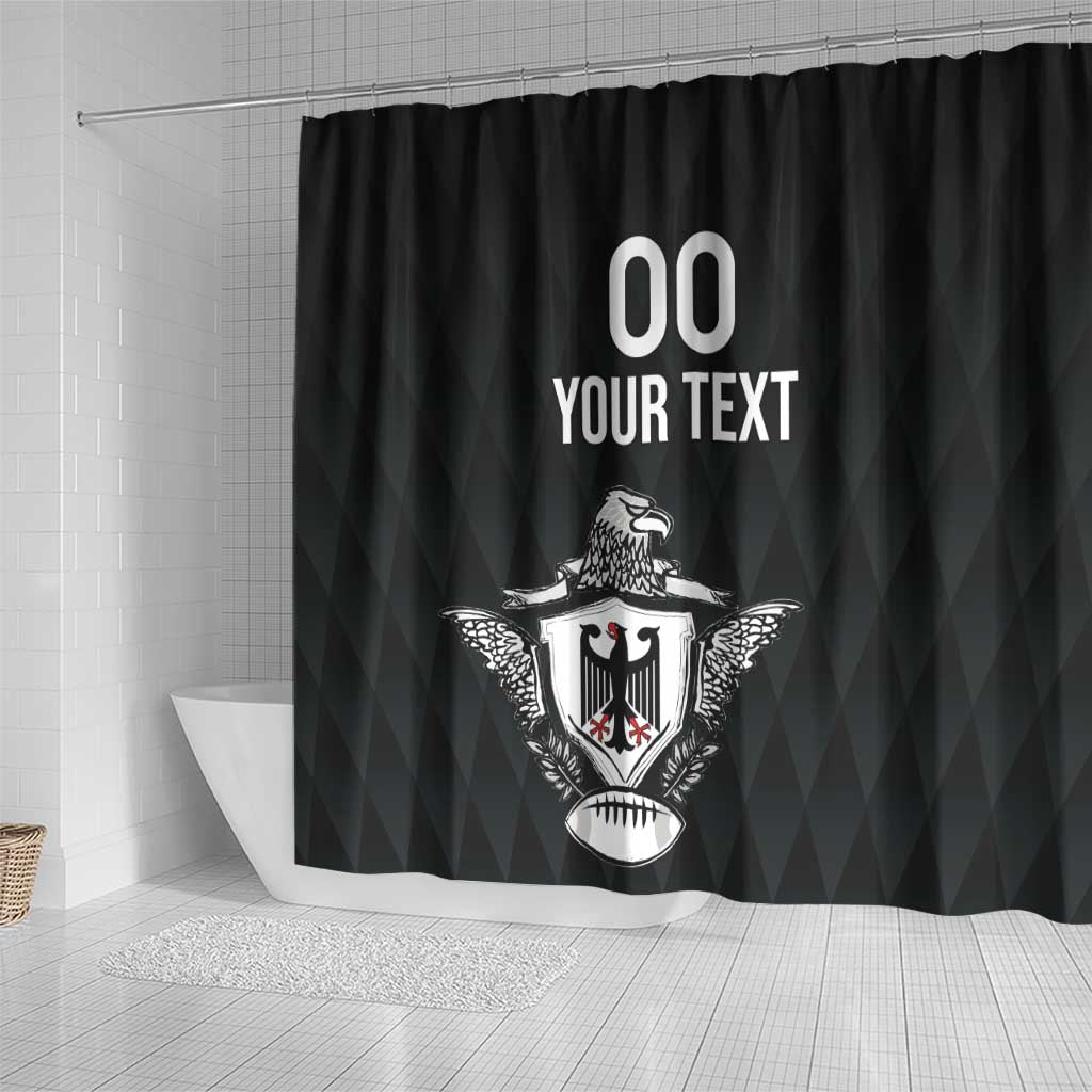 Custom Germany Rugby Shower Curtain Black Eagles Special Style - Wonder Print Shop