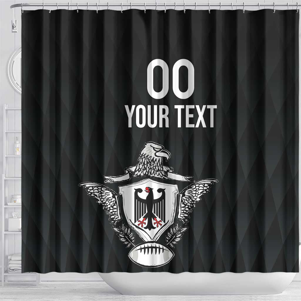 Custom Germany Rugby Shower Curtain Black Eagles Special Style - Wonder Print Shop