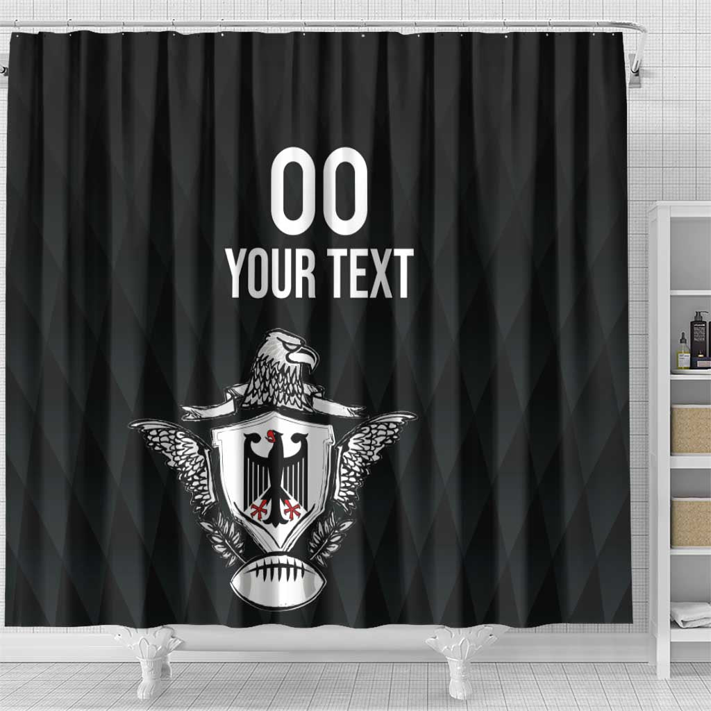 Custom Germany Rugby Shower Curtain Black Eagles Special Style - Wonder Print Shop