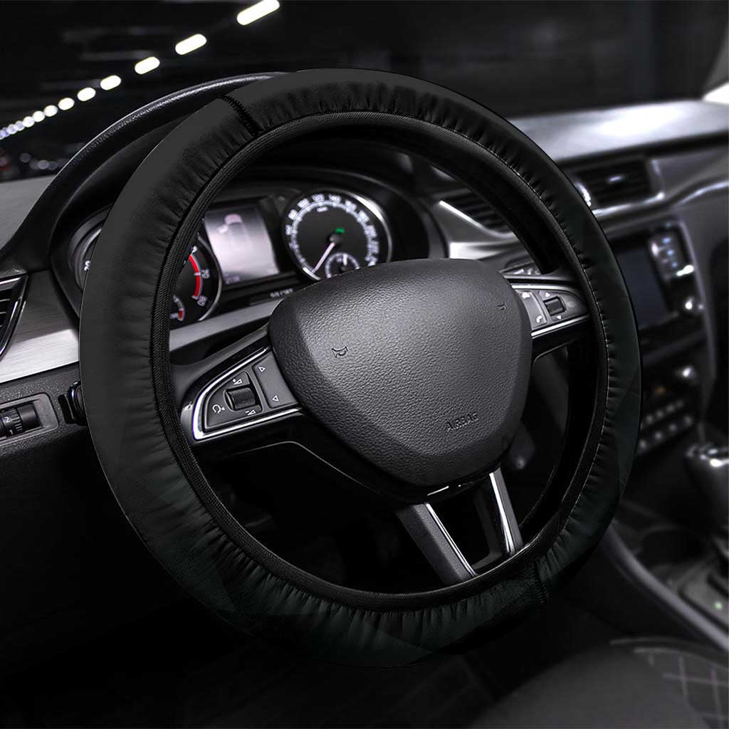 Germany Rugby Steering Wheel Cover Black Eagles Special Style - Wonder Print Shop