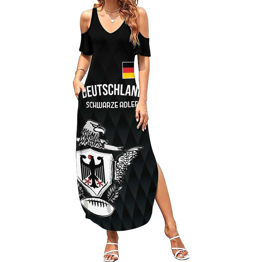 Custom Germany Rugby Summer Maxi Dress Black Eagles Special Style - Wonder Print Shop