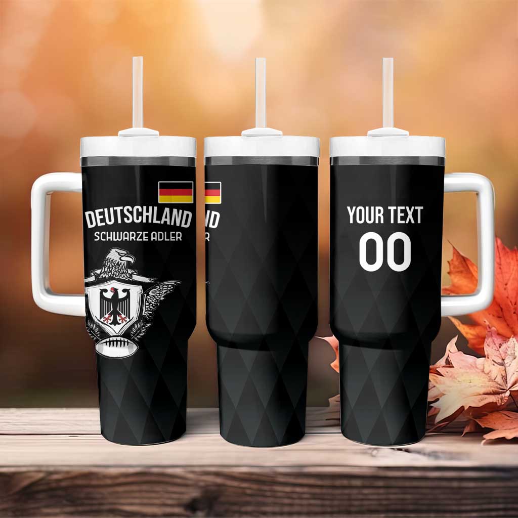Custom Germany Rugby Tumbler With Handle Black Eagles Special Style - Wonder Print Shop