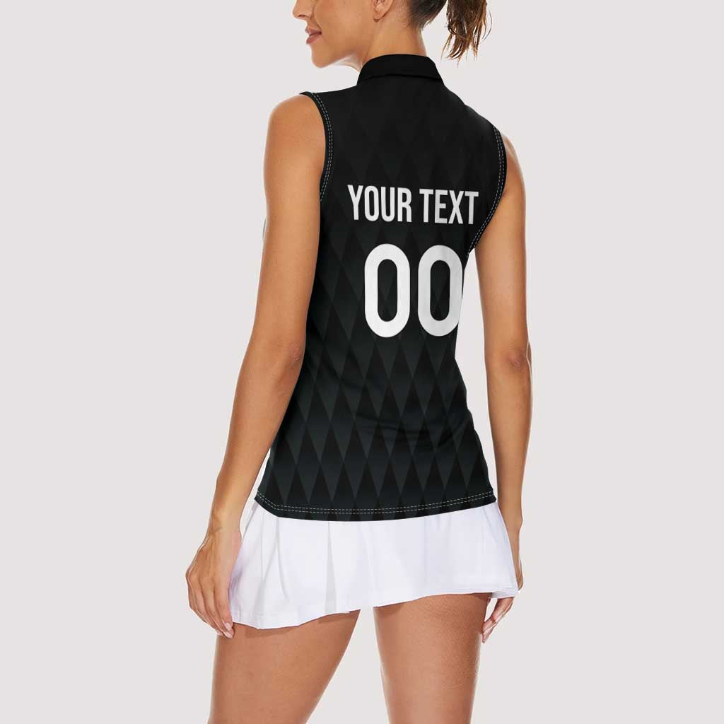 Custom Germany Rugby Women Sleeveless Polo Shirt Black Eagles Special Style - Wonder Print Shop