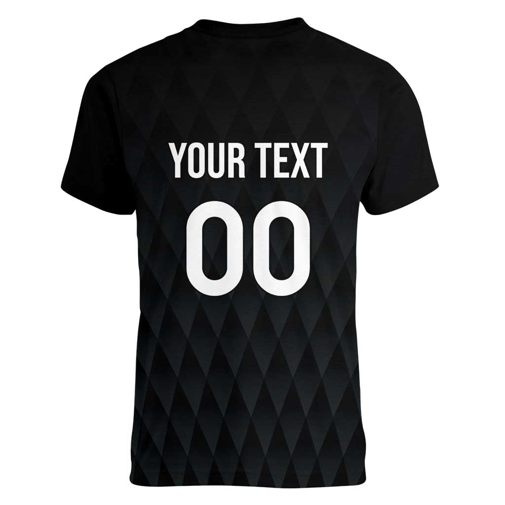 Custom Germany Rugby Women V-Neck T-Shirt Black Eagles Special Style - Wonder Print Shop