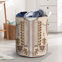 Hutsul Keptar Ukraine Laundry Basket Carpathian Folk Embroidery Heritage Style - Wonder Print Shop