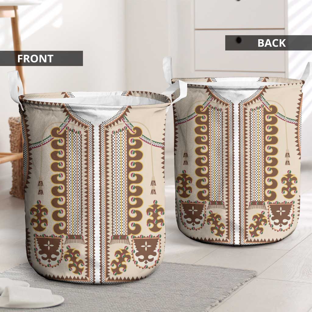 Hutsul Keptar Ukraine Laundry Basket Carpathian Folk Embroidery Heritage Style - Wonder Print Shop