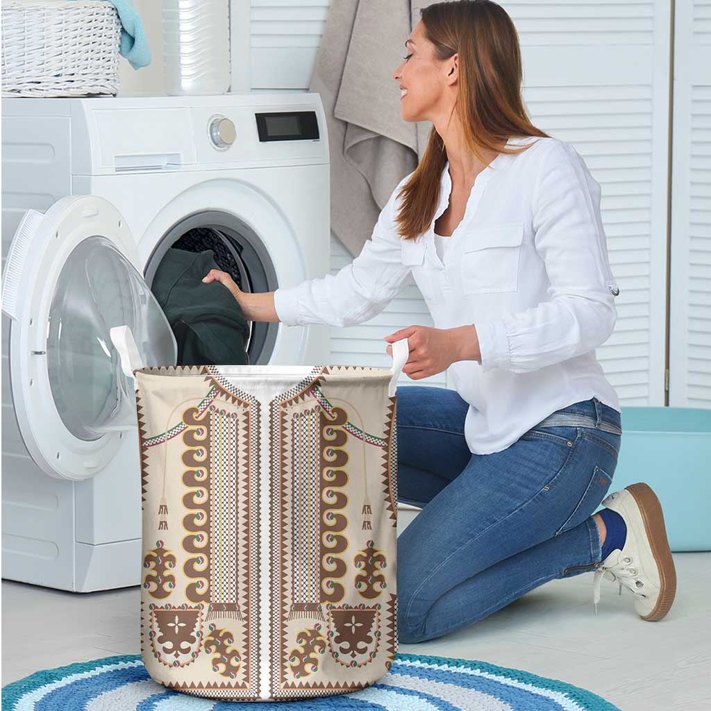 Hutsul Keptar Ukraine Laundry Basket Carpathian Folk Embroidery Heritage Style - Wonder Print Shop