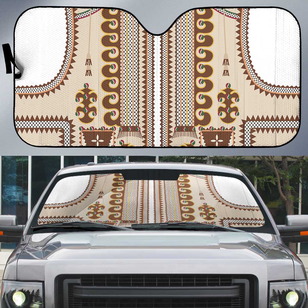 Hutsul Keptar Ukraine Auto Sun Shade Carpathian Folk Embroidery Heritage Style - Wonder Print Shop