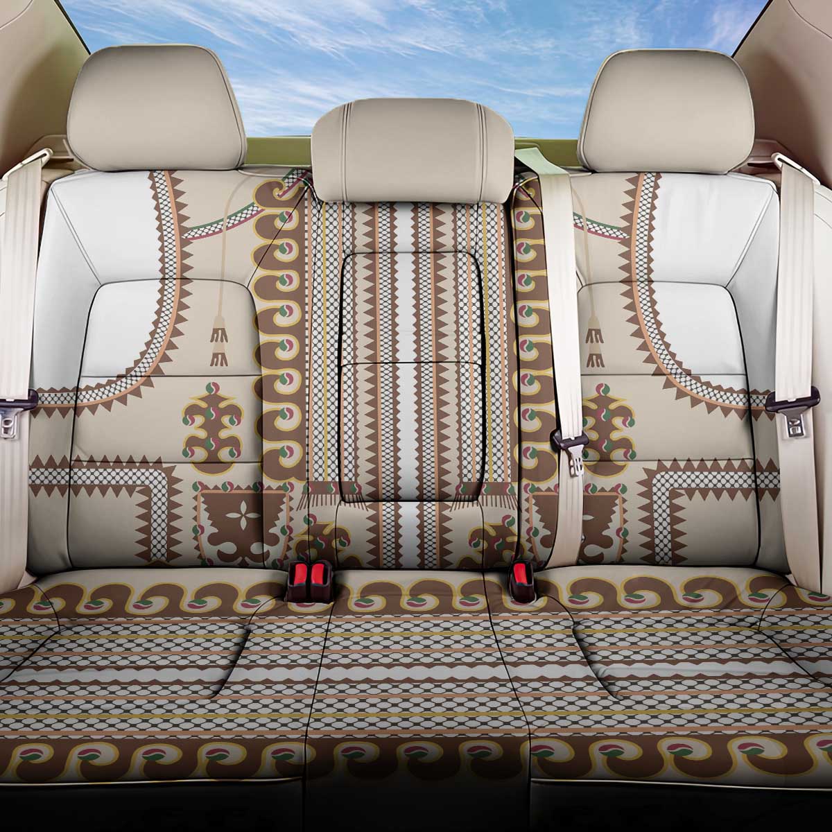 Hutsul Keptar Ukraine Back Car Seat Cover Carpathian Folk Embroidery Heritage Style - Wonder Print Shop