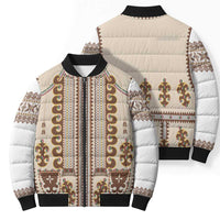 Hutsul Keptar Ukraine Bomber Puffer Jacket Carpathian Folk Embroidery Heritage Style - Wonder Print Shop