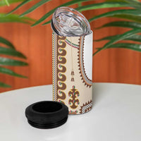 Hutsul Keptar Ukraine 4 in 1 Can Cooler Tumbler Carpathian Folk Embroidery Heritage Style - Wonder Print Shop