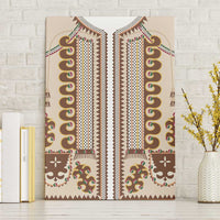 Hutsul Keptar Ukraine Canvas Wall Art Carpathian Folk Embroidery Heritage Style - Wonder Print Shop