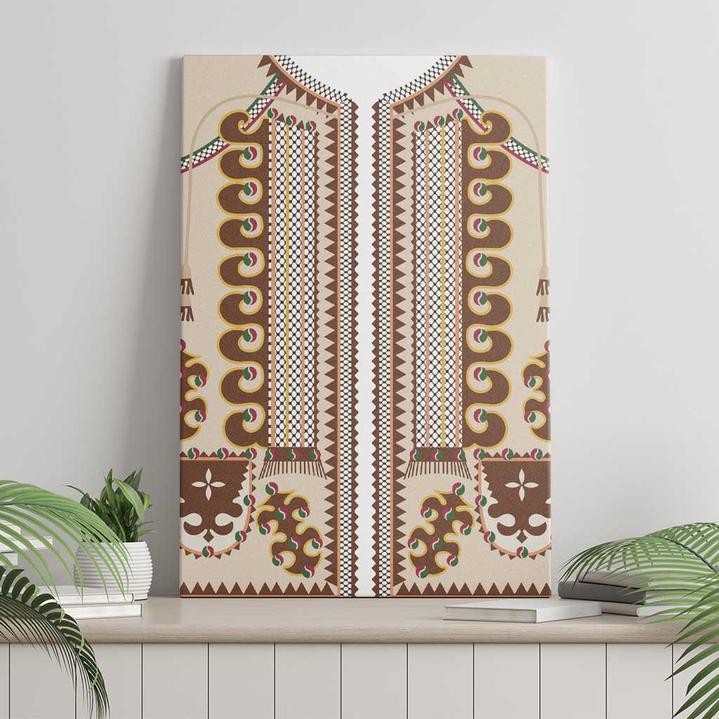 Hutsul Keptar Ukraine Canvas Wall Art Carpathian Folk Embroidery Heritage Style - Wonder Print Shop