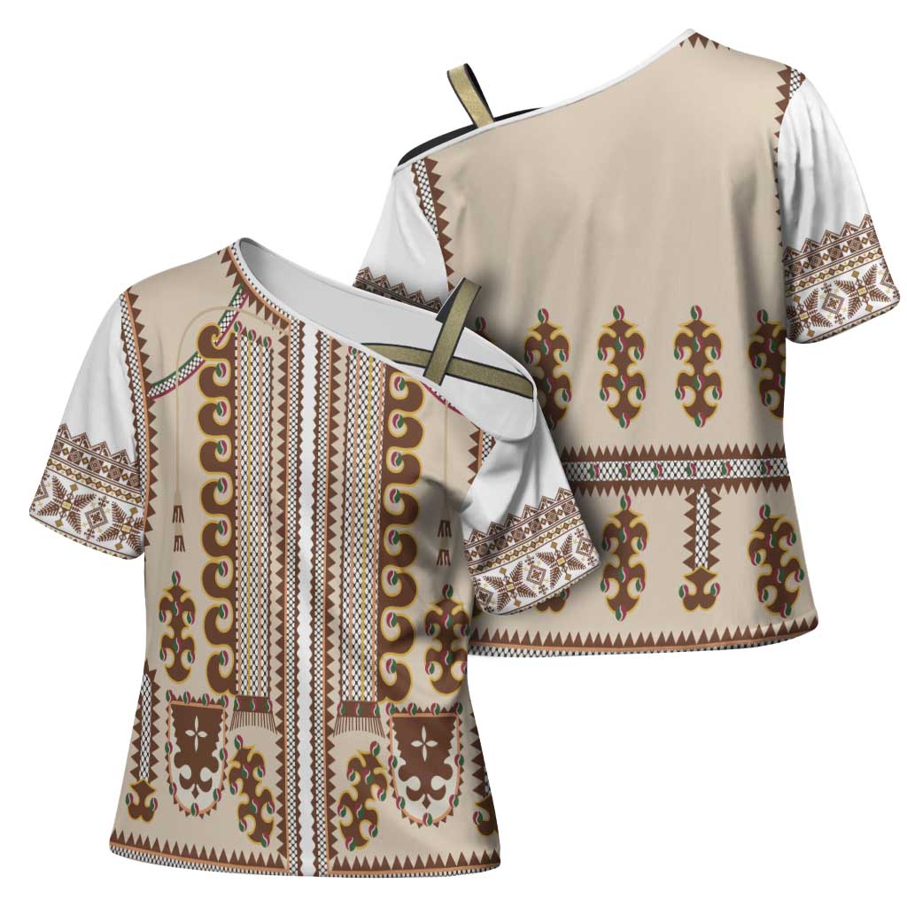 Hutsul Keptar Ukraine Cross Shoulder Shirt Carpathian Folk Embroidery Heritage Style - Wonder Print Shop